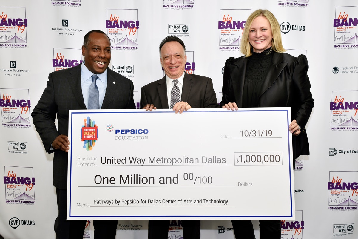 SDT PepsiCo donate $1 million check to United Way of Metropolitan Dallas